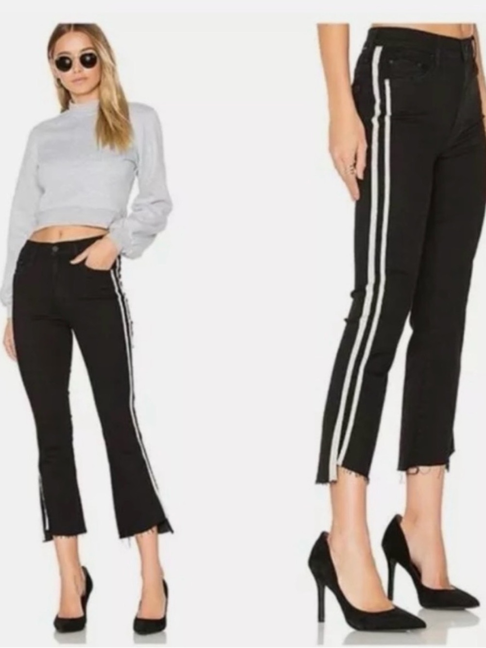 MOTHER. The Insider Cropped Jean, Side Stripes.
Size 27. Excellent Condi…